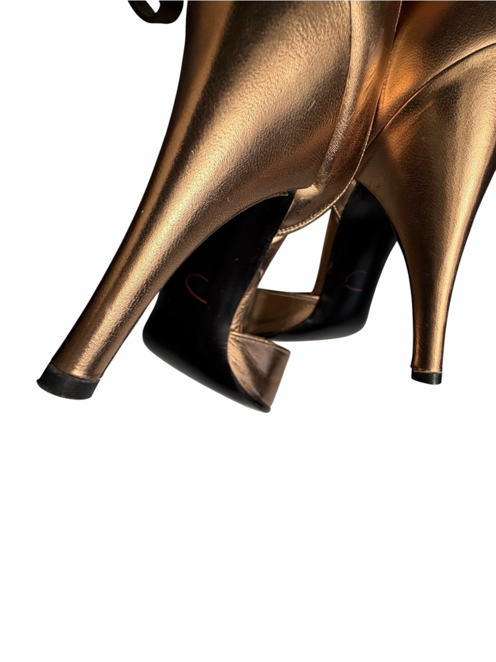 Charles Jourdan Metallic Bronze Pointed-Toe Women’s D'Oray Pumps Sz 7 - Picture 11 of 12